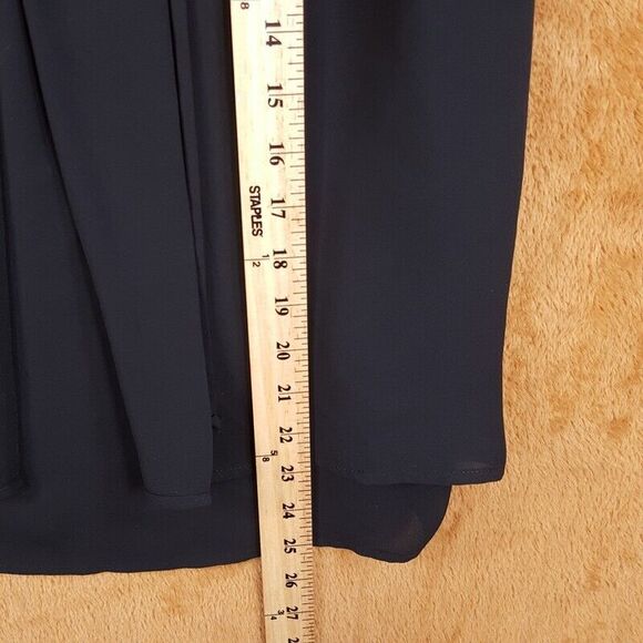 TROUVE Womens Top Medium Black Pullover Sleeveless Blouse Flowy Tank Pleated - Picture 6 of 7